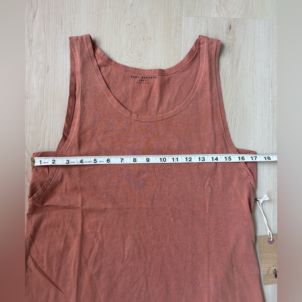 Sleeveless Rust T-Shirt Dress - Picture 10 of 11